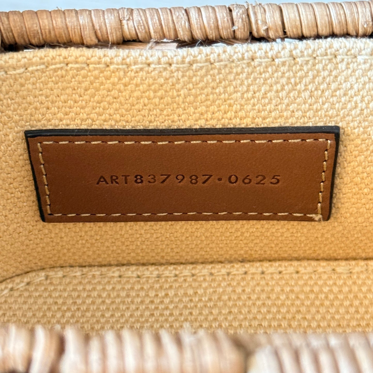 Saint Laurent Wicker Gaby Vanity Bag Natural Brick