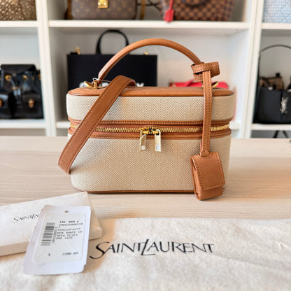 Saint Laurent Vanity Bag with Strap Desert Dust