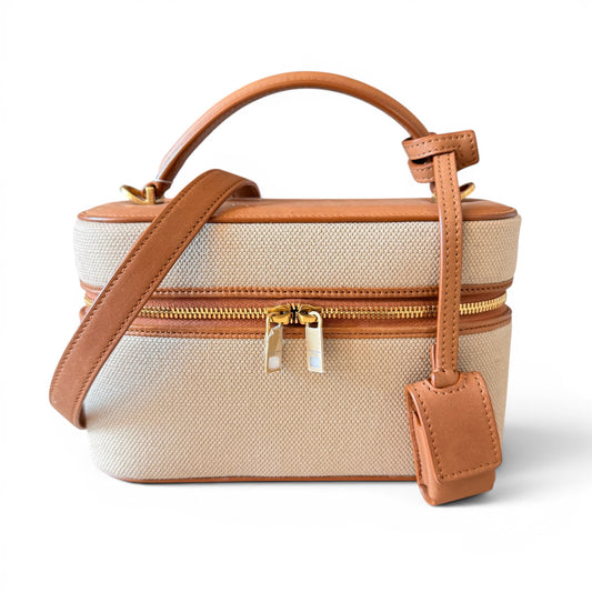 Saint Laurent Vanity Bag with Strap Desert Dust