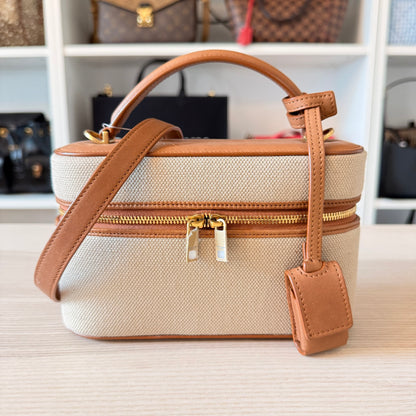 Saint Laurent Vanity Bag with Strap Desert Dust