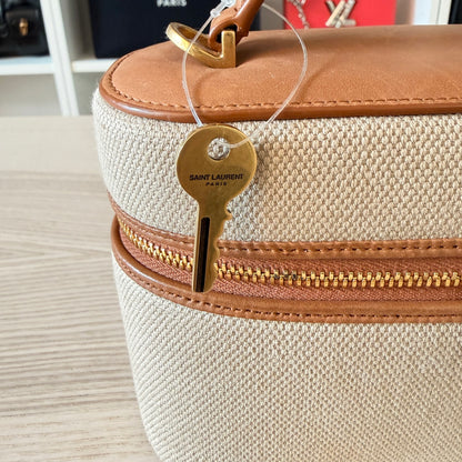 Saint Laurent Vanity Bag with Strap Desert Dust