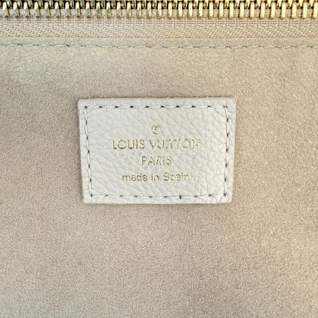 Louis Vuitton Empreinte Monogram Spring In The City Neverfull MM Kaki Beige Cream
