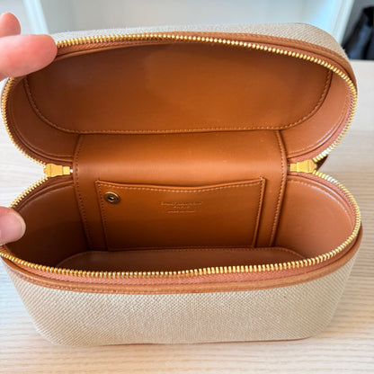 Saint Laurent Vanity Bag with Strap Desert Dust