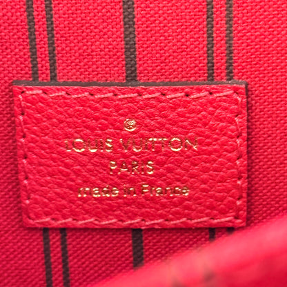 Louis Vuitton Monogram Pochette Metis Empreinte Leather Red