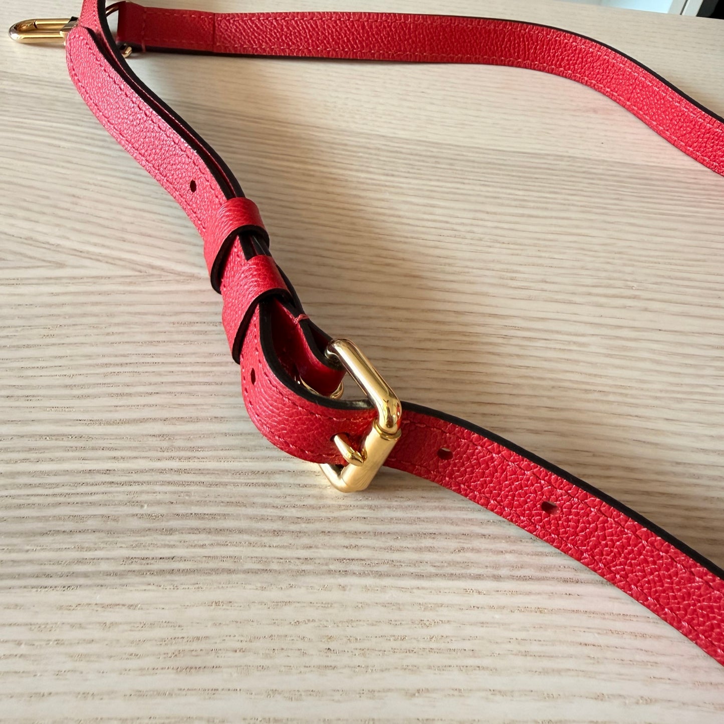 Louis Vuitton Monogram Pochette Metis Empreinte Leather Red