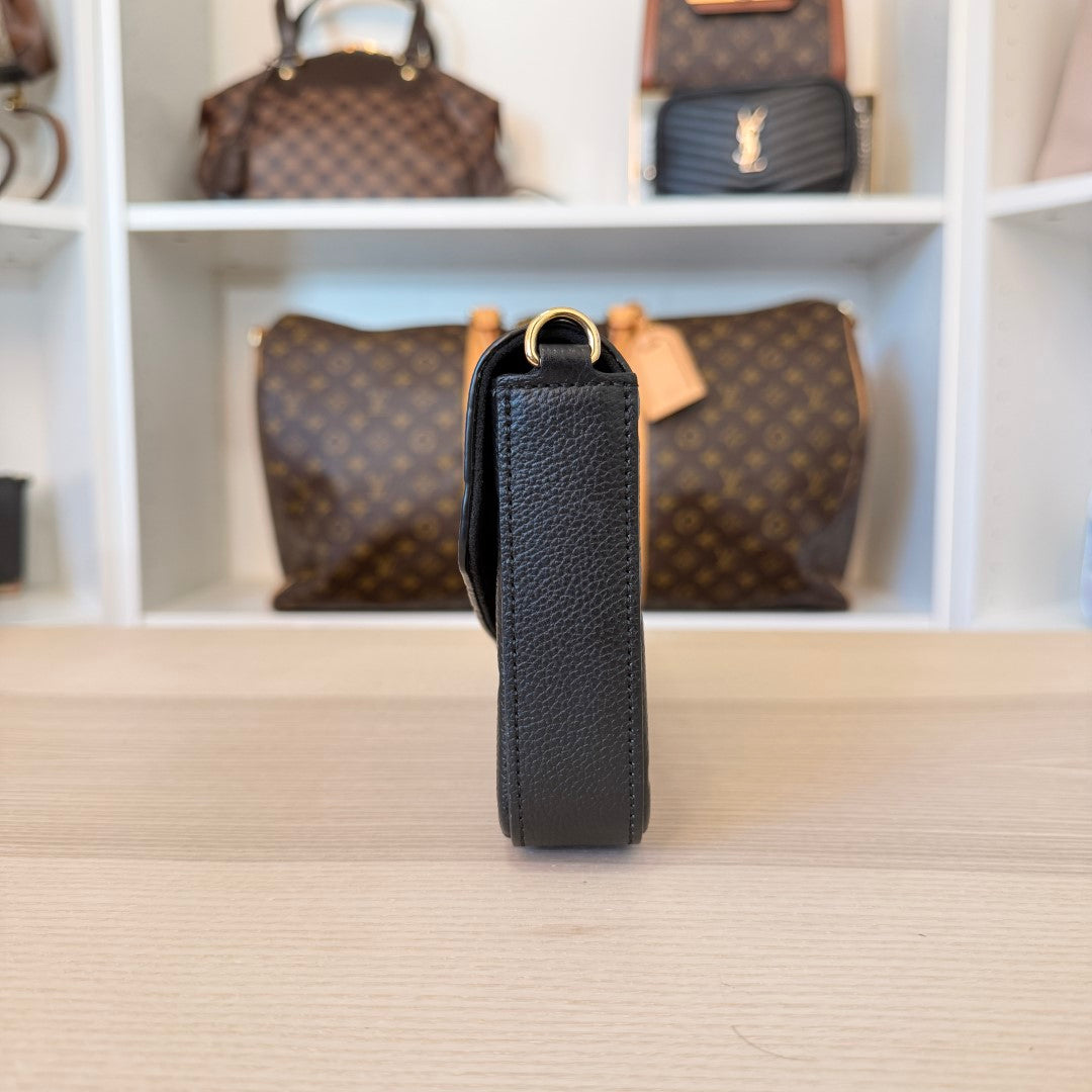 Louis Vuitton Monogram Empreinte Pochette Felicie Leather Black