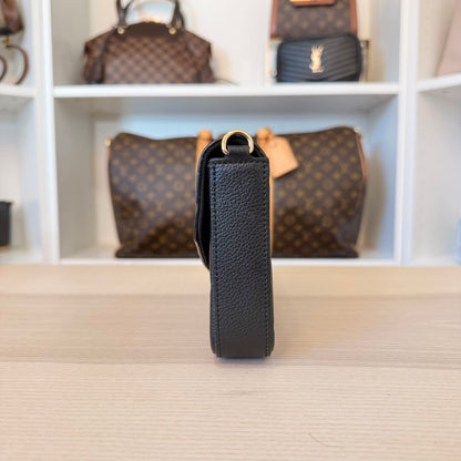 Louis Vuitton Monogram Empreinte Pochette Felicie Leather Black
