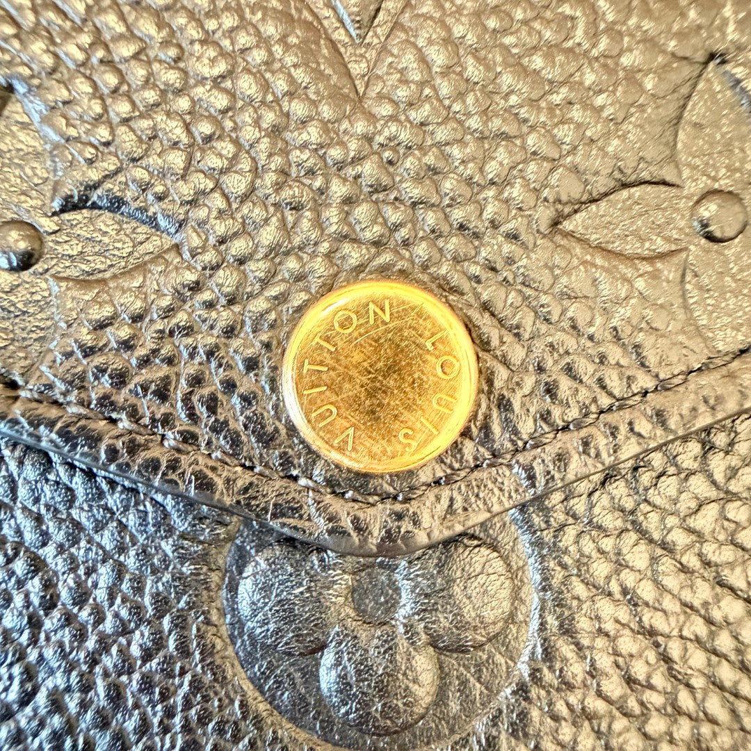 Louis Vuitton Monogram Empreinte Pochette Felicie Leather Black