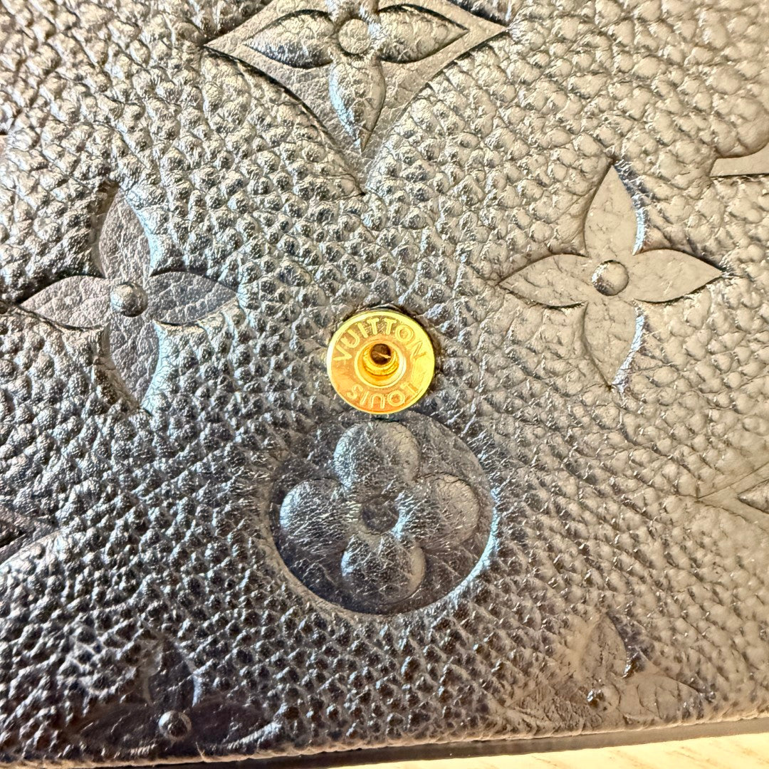 Louis Vuitton Monogram Empreinte Pochette Felicie Leather Black