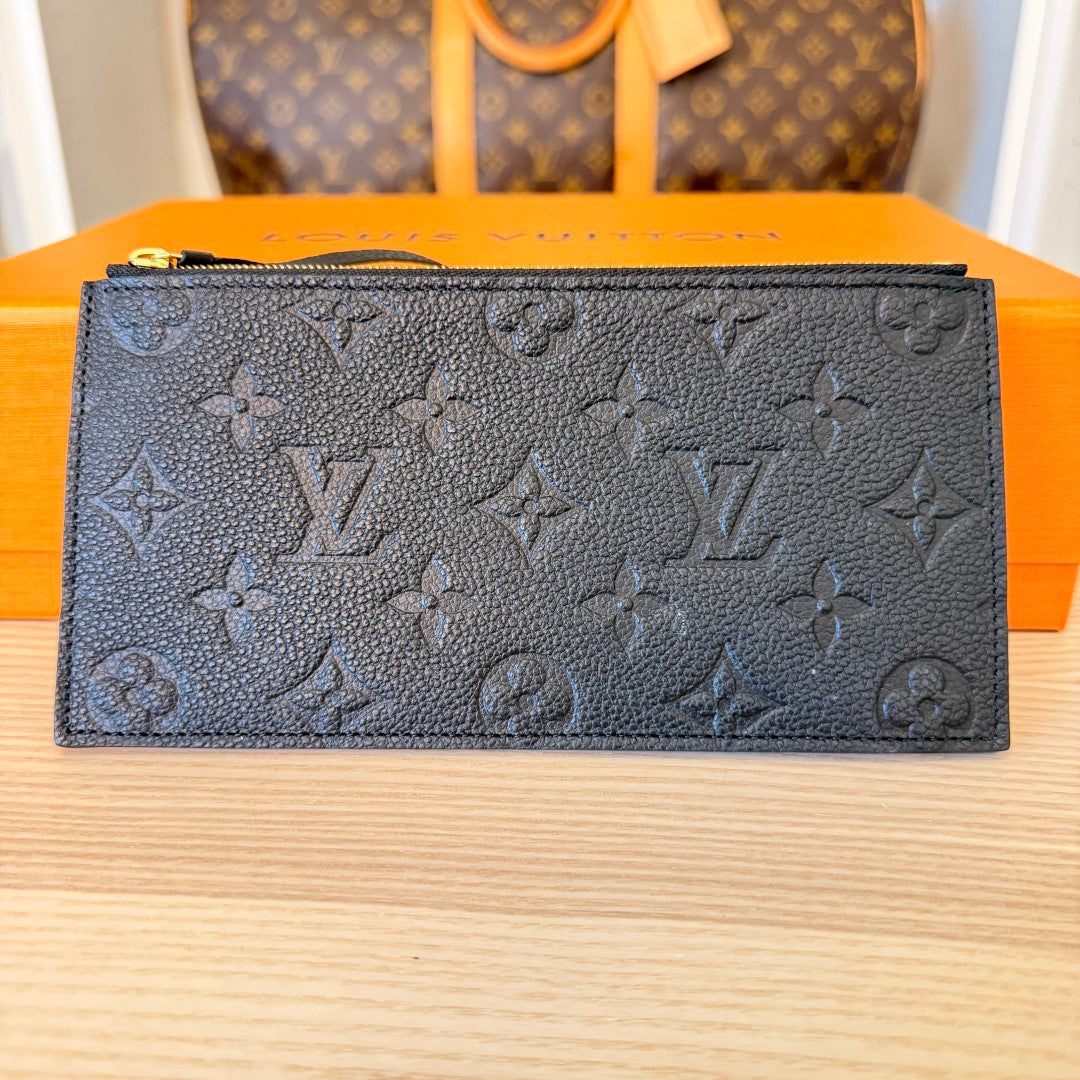 Louis Vuitton Monogram Empreinte Pochette Felicie Leather Black