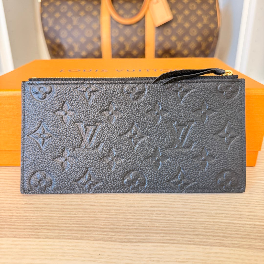 Louis Vuitton Monogram Empreinte Pochette Felicie Leather Black