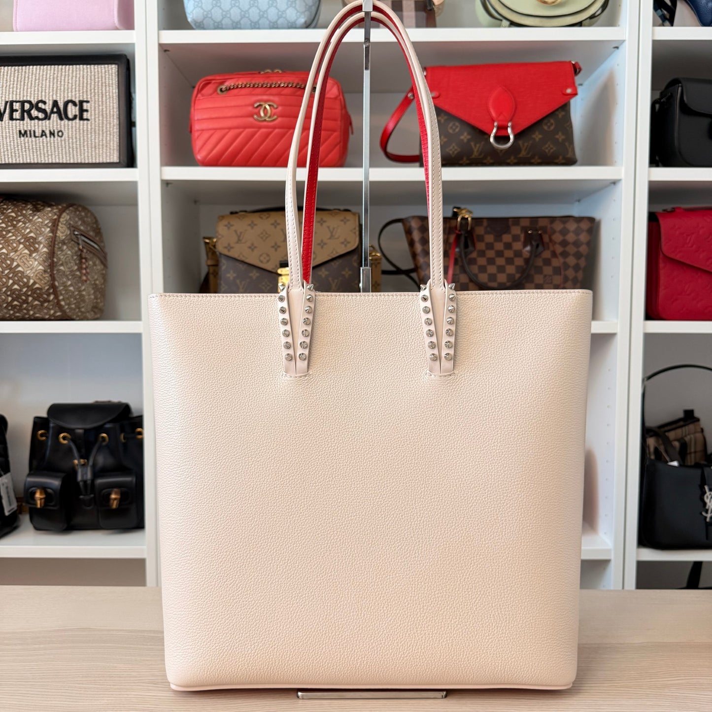 Christian Louboutin Cabata North South Zipped Tote Milk