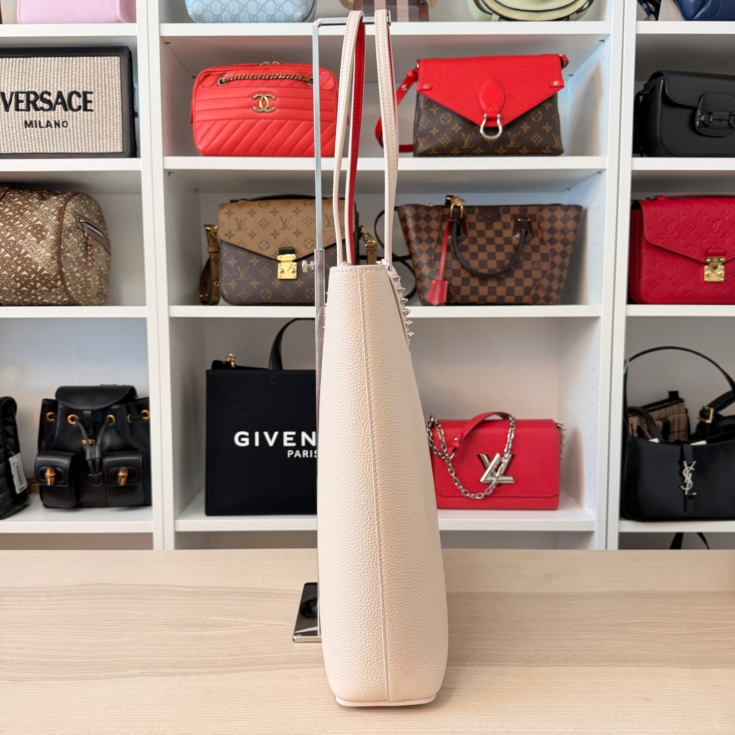 Christian Louboutin Cabata North South Zipped Tote Milk