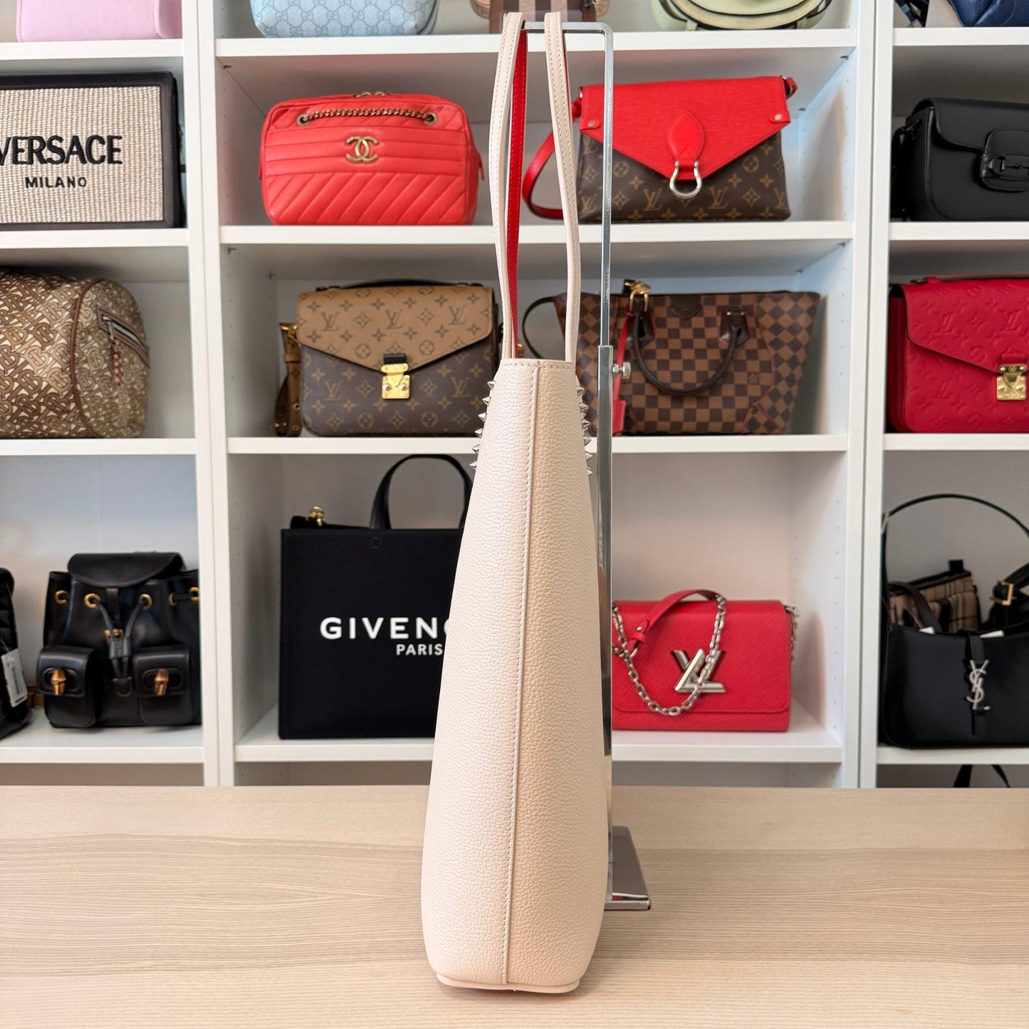 Christian Louboutin Cabata North South Zipped Tote Milk