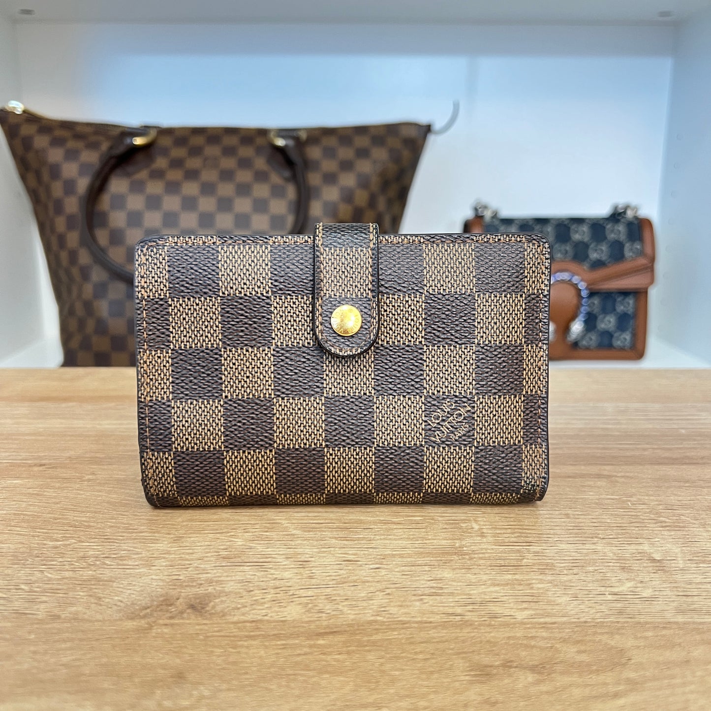 Louis Vuitton Damier Ebene French Purse Wallet