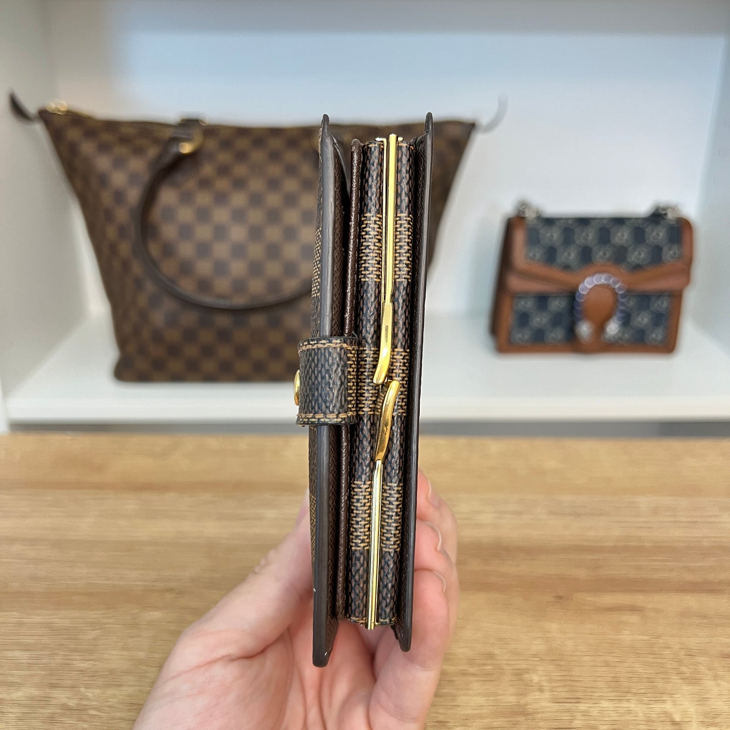 Louis Vuitton Damier Ebene French Purse Wallet