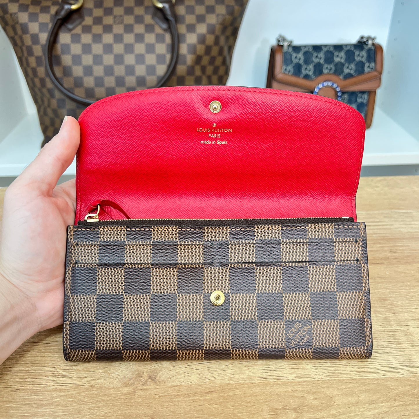 Emilie Red Louis Vuitton Wallet LV M60697 Emilie Wallet (CL) – PFO