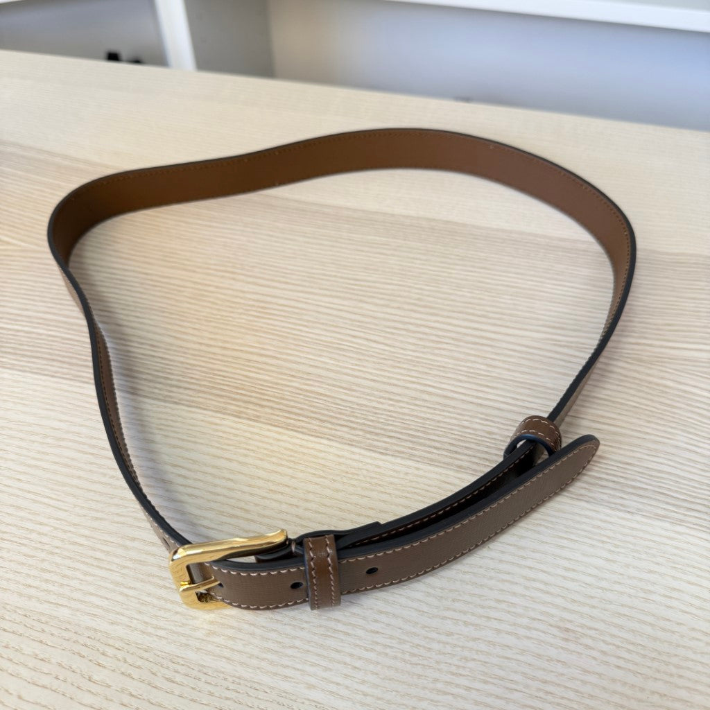 Gucci GG Supreme Monogram Mini Horsebit 1955 Rounded Shoulder Bag Beige Brown Sugar