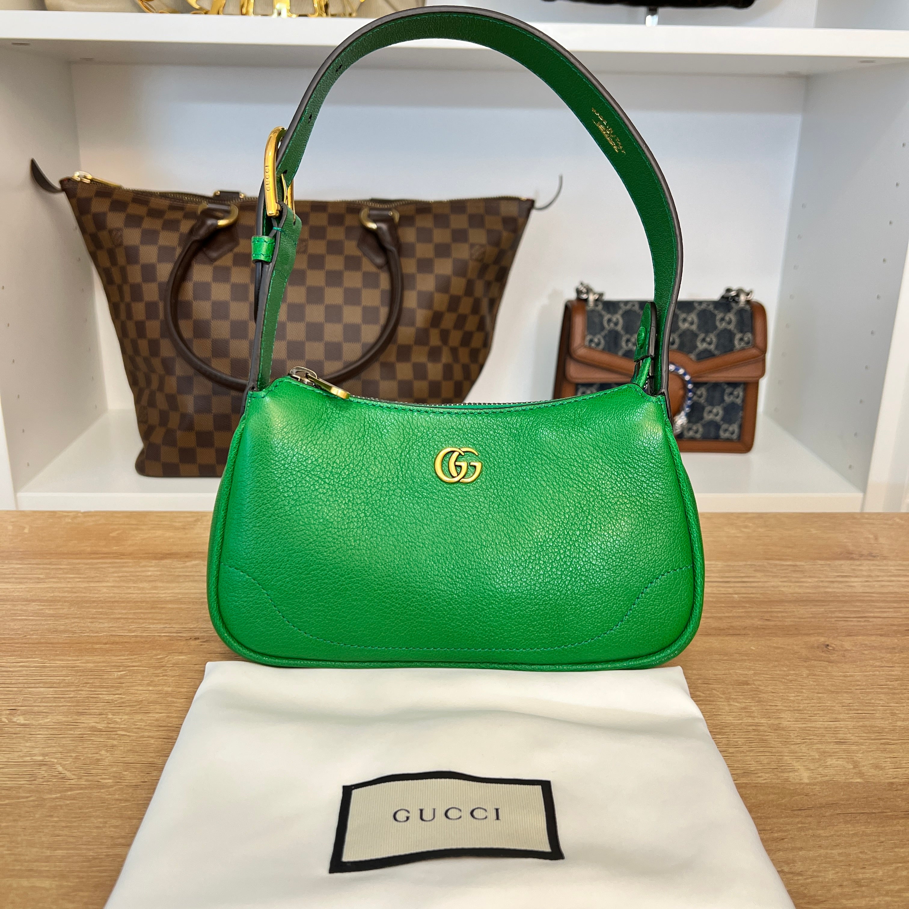 Gucci handbag green on sale