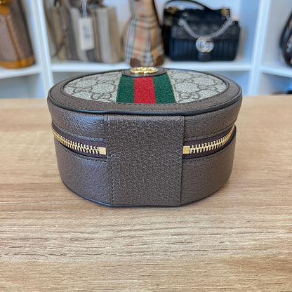 Ophidia Round Top Handle Bag GG Coated Canvas Mini