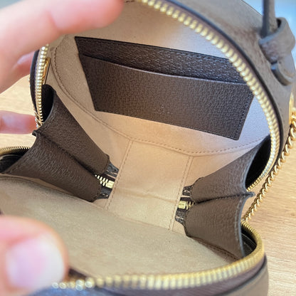 Ophidia Round Top Handle Bag GG Coated Canvas Mini