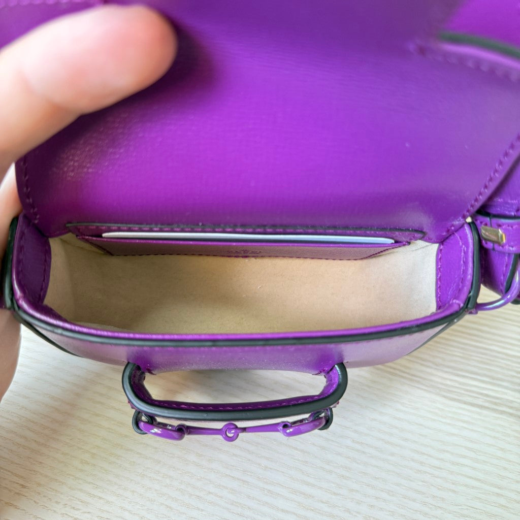 Gucci Horsebit 1955 Super Mini Shoulder Bag Purple