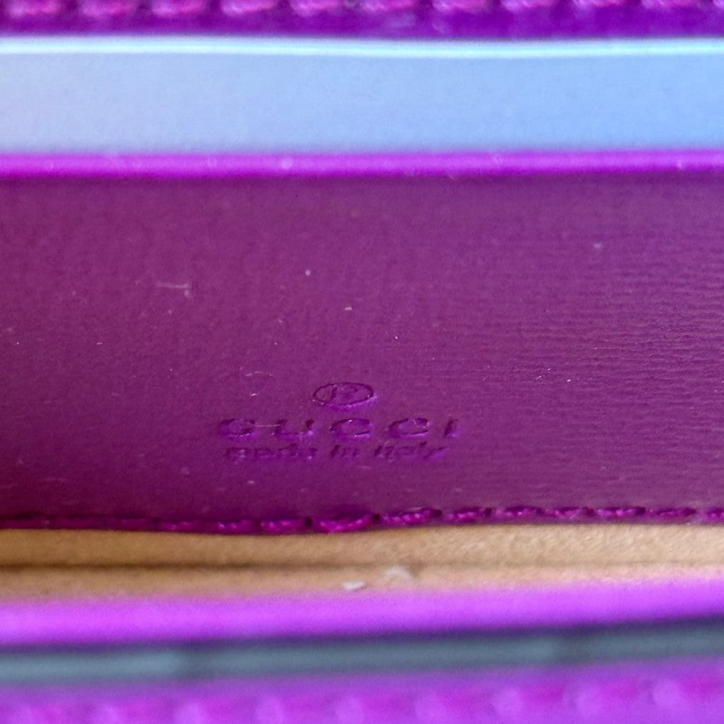 Gucci Horsebit 1955 Super Mini Shoulder Bag Purple