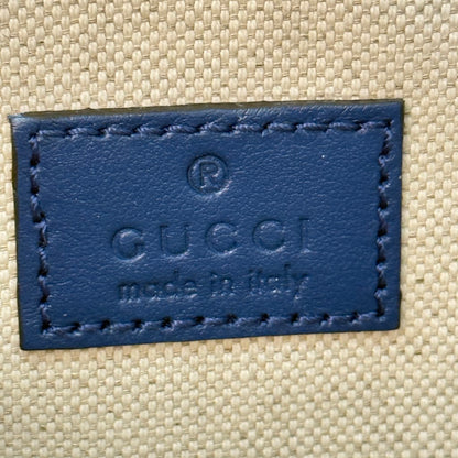 Gucci Calfskin GG Tennis Embossed Pocket Belt Bag Blue