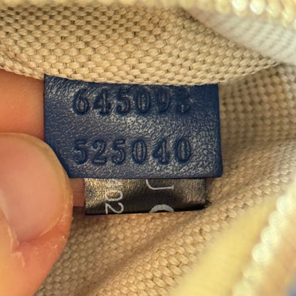 Gucci Calfskin GG Tennis Embossed Pocket Belt Bag Blue