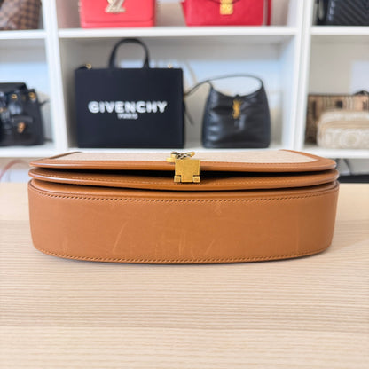 Saint Laurent (YSL) Voltaire Shoulder Bag Brown Leather