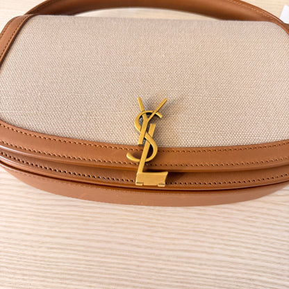Saint Laurent (YSL) Voltaire Shoulder Bag Brown Leather