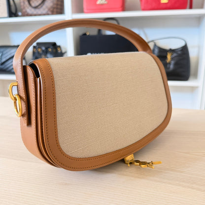 Saint Laurent (YSL) Voltaire Shoulder Bag Brown Leather