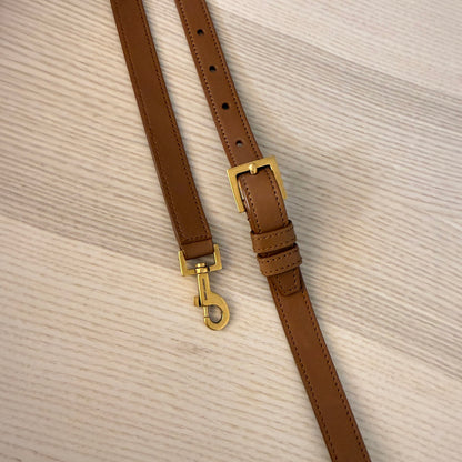 Saint Laurent (YSL) Voltaire Shoulder Bag Brown Leather