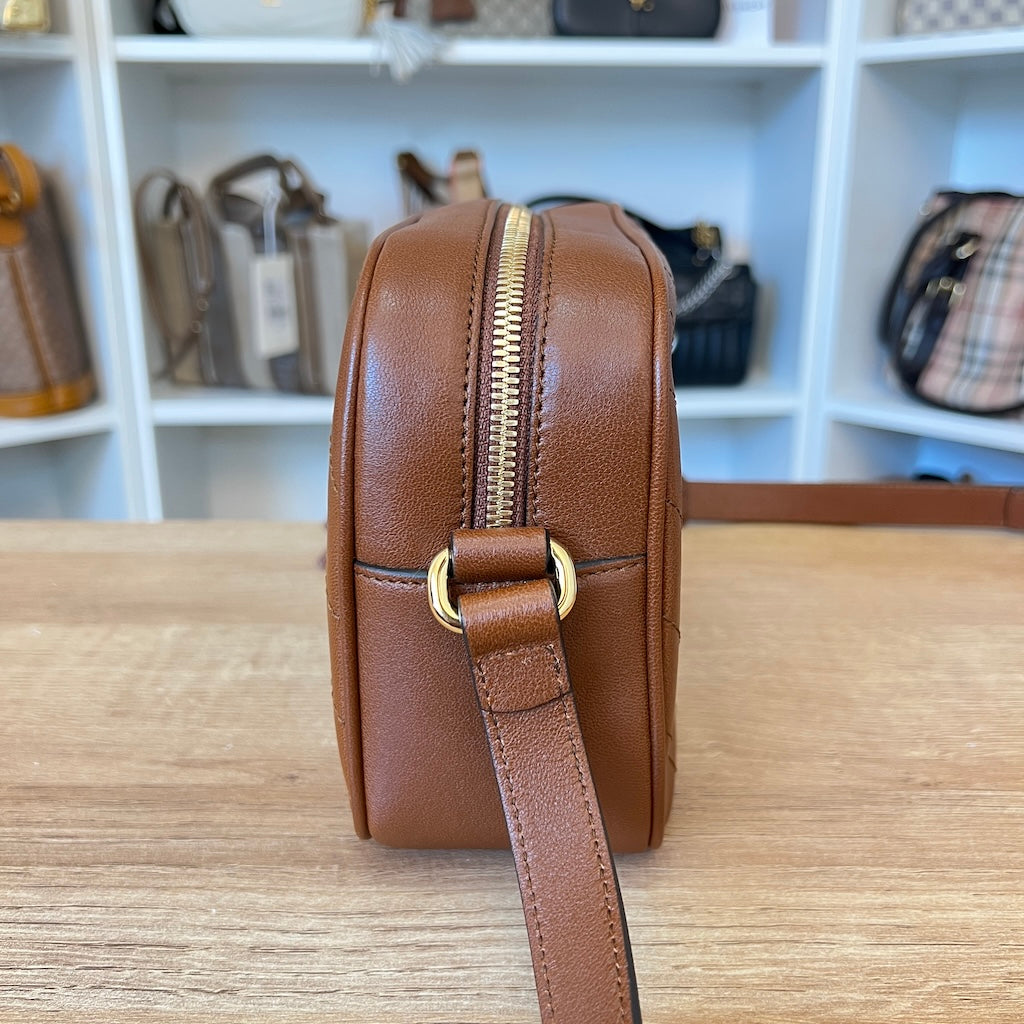Gucci Calfskin Small Blondie Shoulder Bag Tan