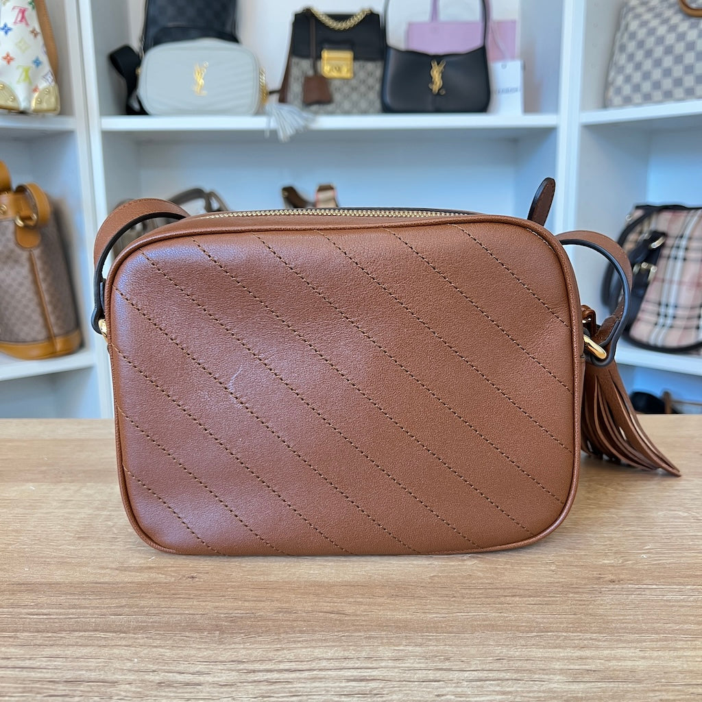 Gucci Calfskin Small Blondie Shoulder Bag Tan