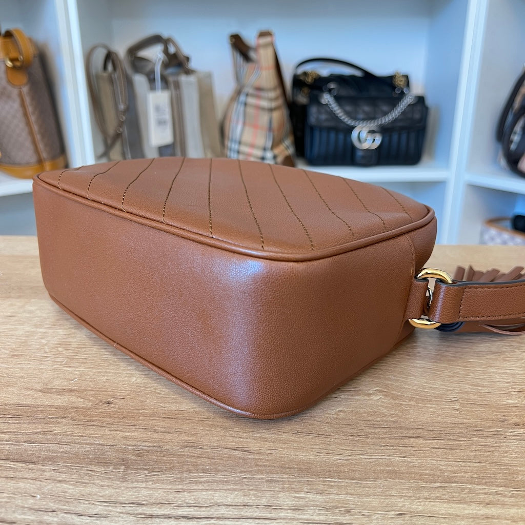 Gucci Calfskin Small Blondie Shoulder Bag Tan