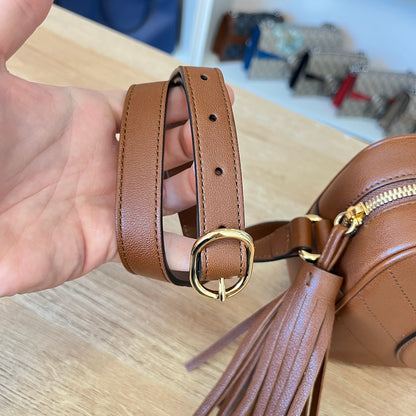 Gucci Calfskin Small Blondie Shoulder Bag Tan