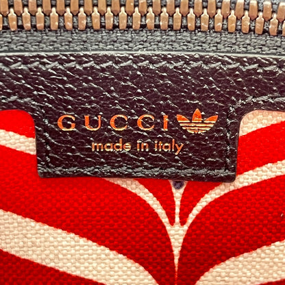 Gucci x ADIDAS Textured Dollar Calfskin Belt Bag Black