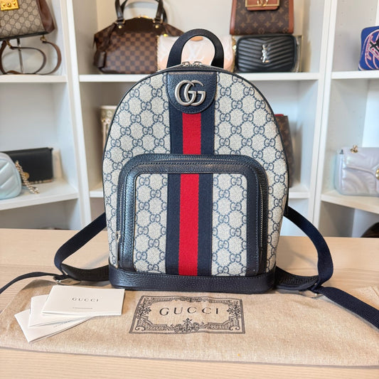Gucci GG Supreme Monogram Small Ophidia Day Backpack Black