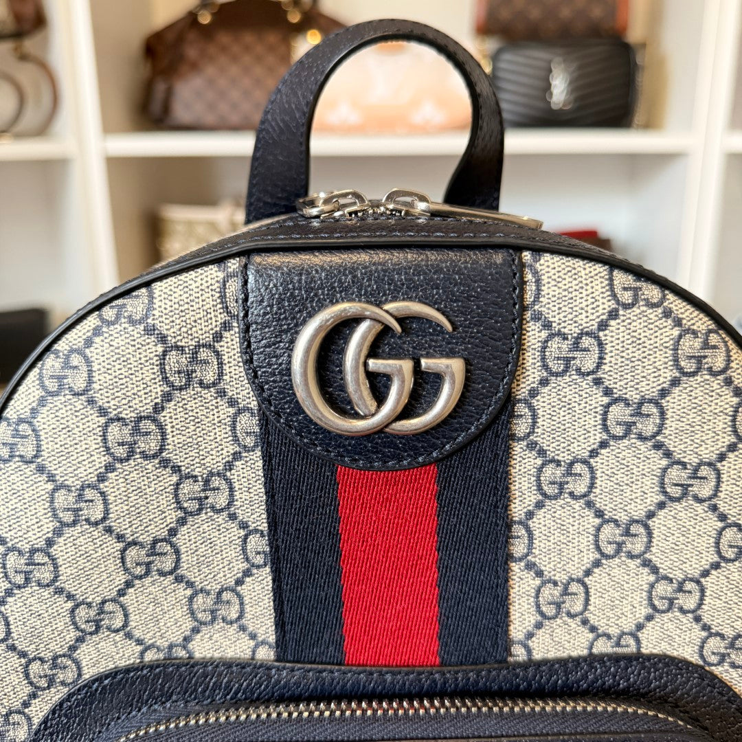 Gucci GG Supreme Monogram Small Ophidia Day Backpack Black