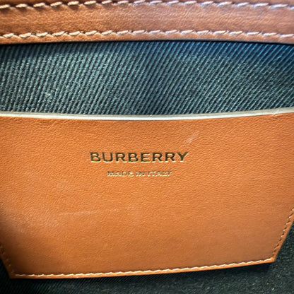 Burberry Check Medium E-Canvas & Leather Soft Tote