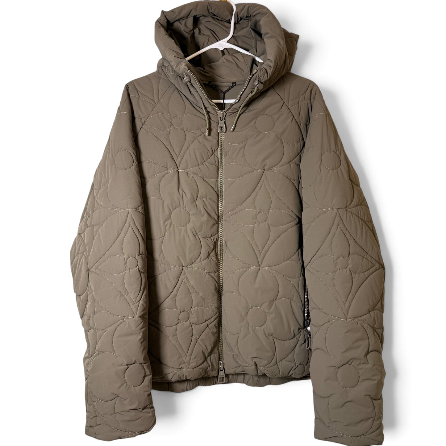 Louis Vuitton Monogram Flower-Quilted Hooded Zip Jacket FR48