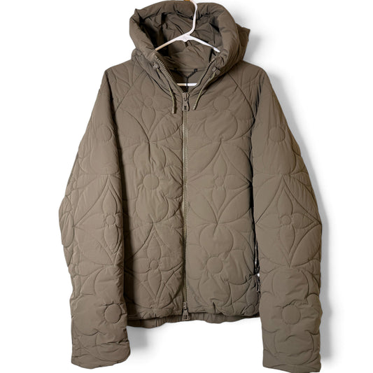 Louis Vuitton Monogram Flower-Quilted Hooded Zip Jacket FR48