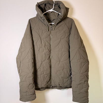 Louis Vuitton Monogram Flower-Quilted Hooded Zip Jacket FR48