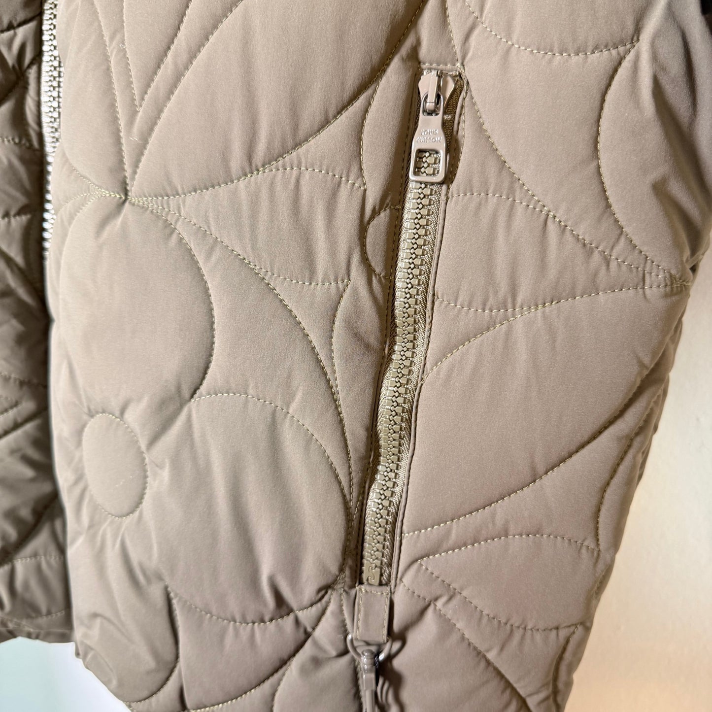 Louis Vuitton Monogram Flower-Quilted Hooded Zip Jacket FR48