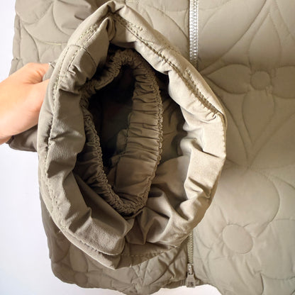 Louis Vuitton Monogram Flower-Quilted Hooded Zip Jacket FR48