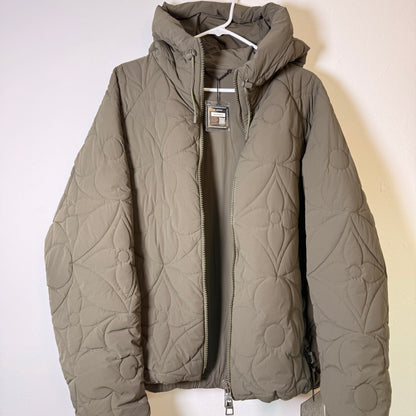 Louis Vuitton Monogram Flower-Quilted Hooded Zip Jacket FR48
