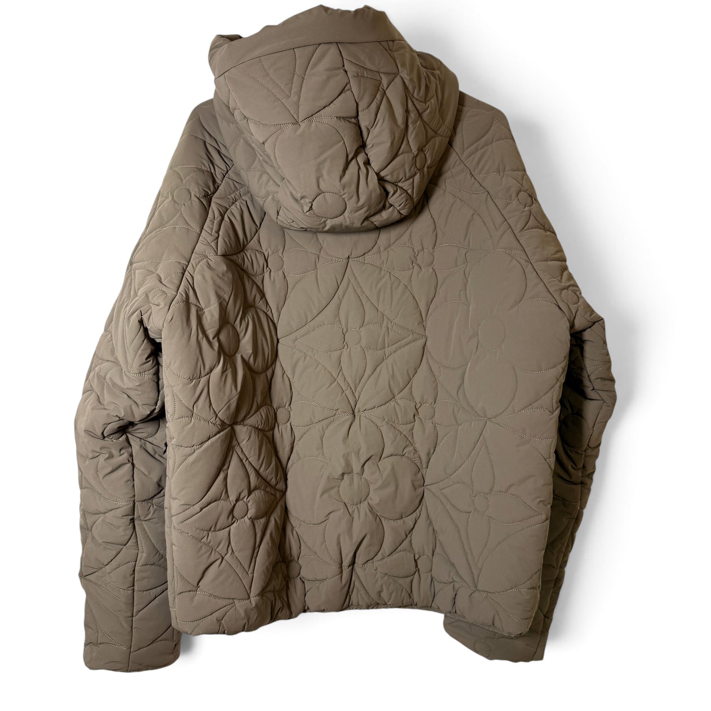 Louis Vuitton Monogram Flower-Quilted Hooded Zip Jacket FR48