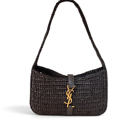 Saint Laurent (YSL) Le 5 a 7 Mini Raffia Noir