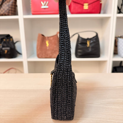 Saint Laurent (YSL) Le 5 a 7 Mini Raffia Noir